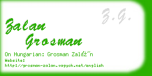 zalan grosman business card